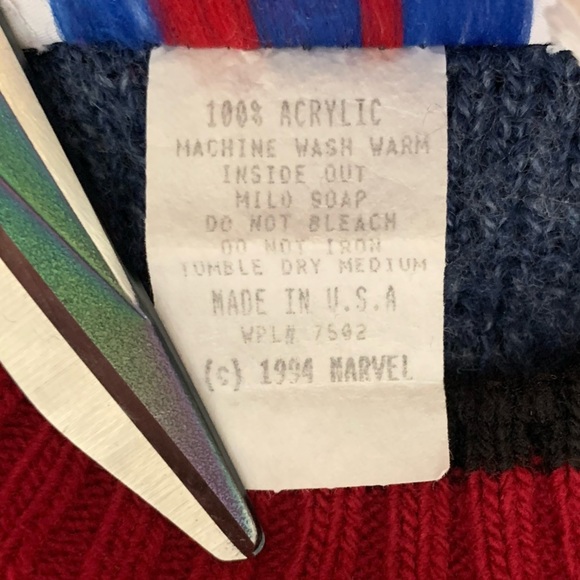 RARE Vintage 90s 1994 Marvel Wolverine Crew Neck Sweater - Picture 9 of 11